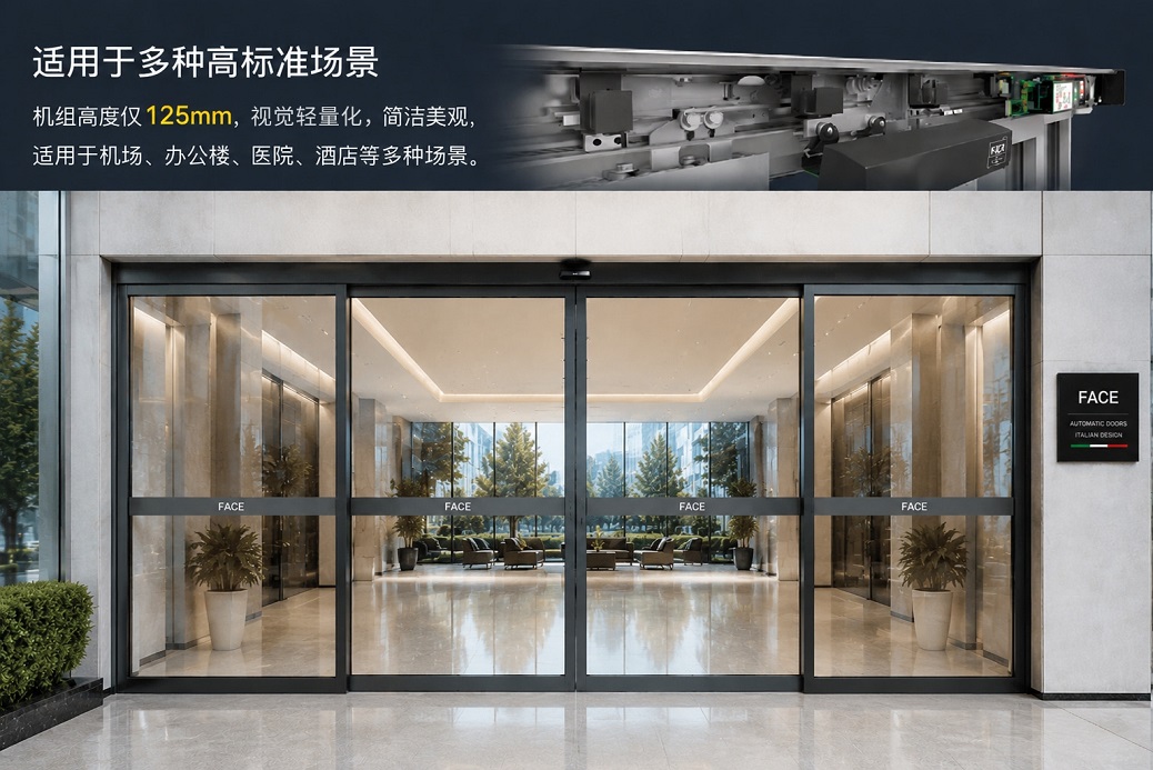 自动门机组高度125mm意味着什么？为什么超薄机组更适合高端建筑